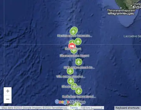 Royal Island Reosrt Maldives map