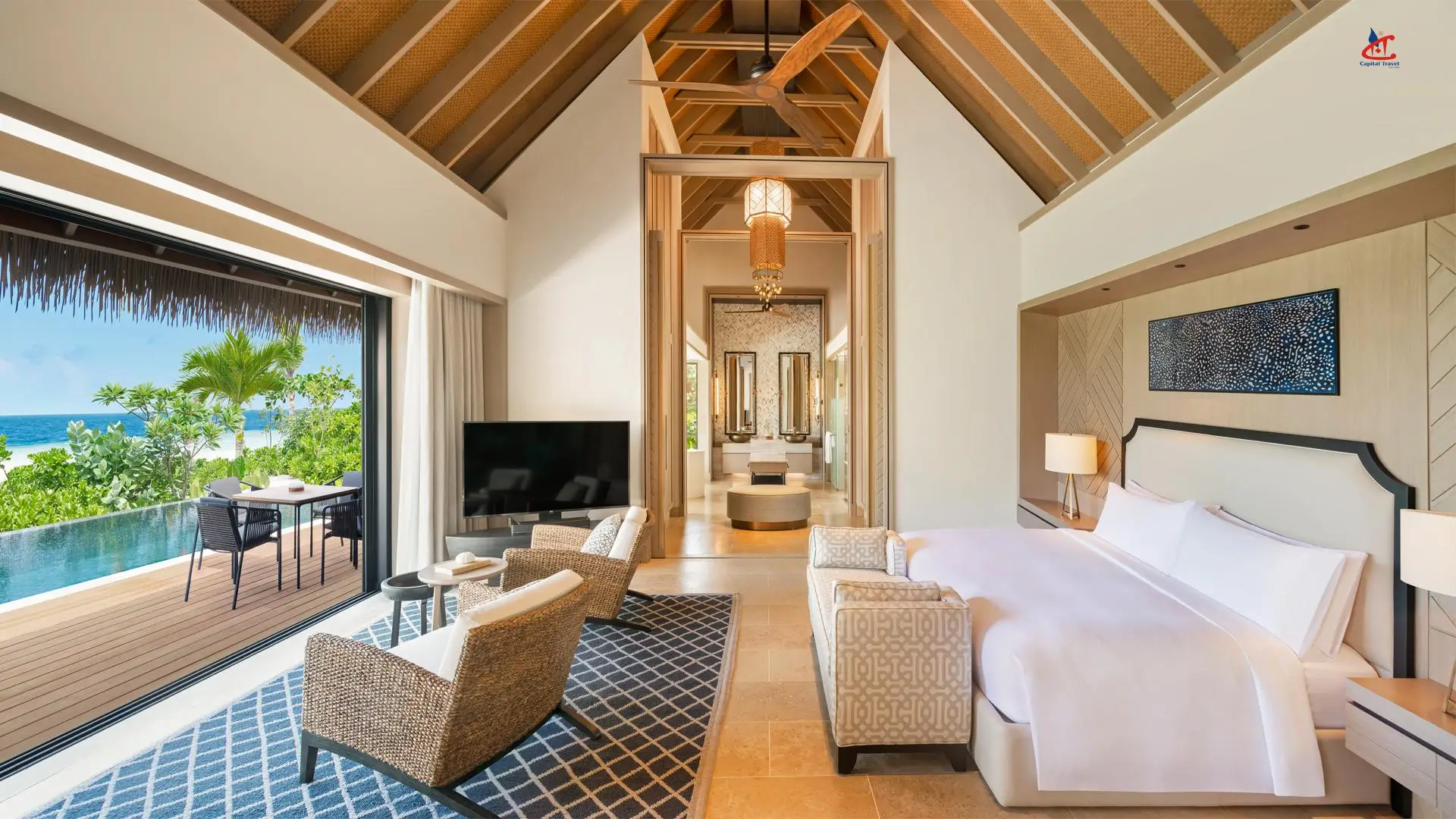 Waldorf Astoria Maldives Ithaafushi Beach Pool Villa1