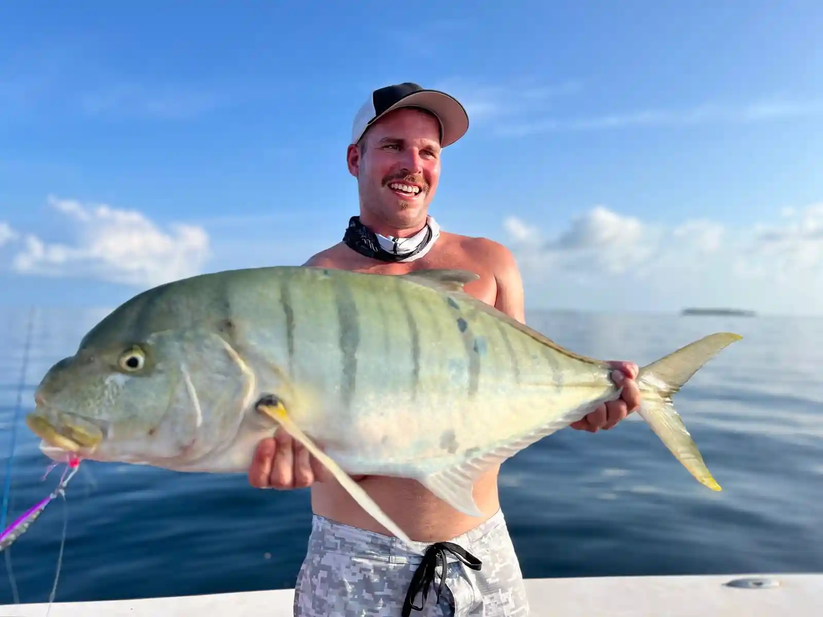 Trevally caught fishing in the Maldives